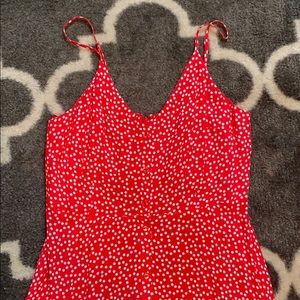 Express polka dot midi dress